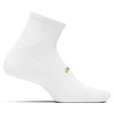 Feetures High Performance Max Cushion Quarter Socks - White