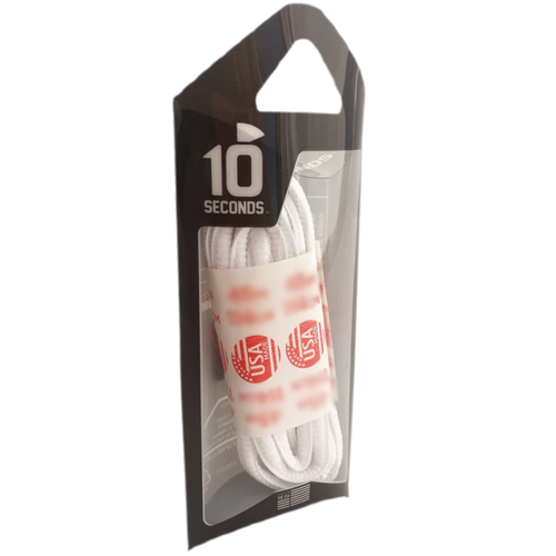 10 Seconds 45" Athletic Oval Laces - White