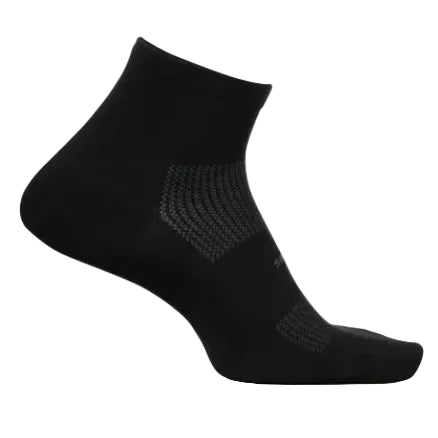 Feetures High Performance Max Cushion Quarter Socks - Black
