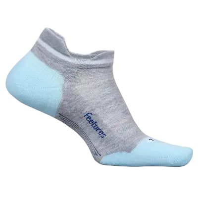 Feetures Elite Max Cushion No Show Tab Socks - Gray Sky