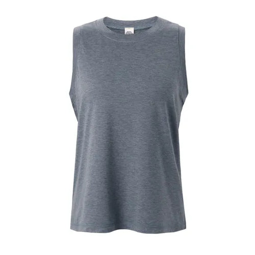 Women's Goodmiles Performance Tech High Neck Tank Top - Heather Blue Mirage