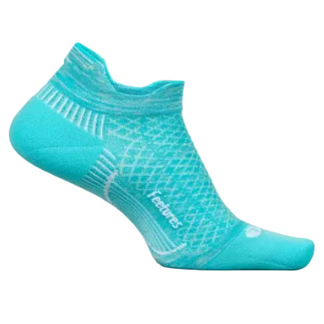 Feetures Plantar Fasciitis Relief Light Cushion No Show Tab Socks - Aqua Spring
