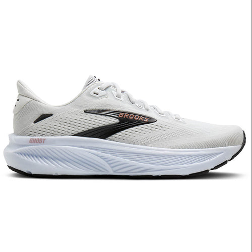 Women's Brooks Ghost 18 - White/Black/Rose Gold