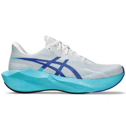 Men's ASICS Novablast 6 - White/Energy Aqua