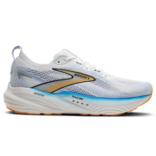Men's Brooks Glycerin 22 - White/Cobalt/Orange