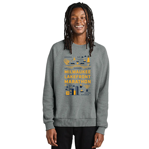 Men's Milwaukee Lakefront Marathon Sweatshirt - Aluminum Grey