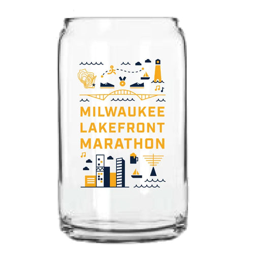 Milwaukee Lakefront Marathon Can Glass