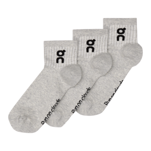 On Logo Sock Mid 3P - Heather Gray