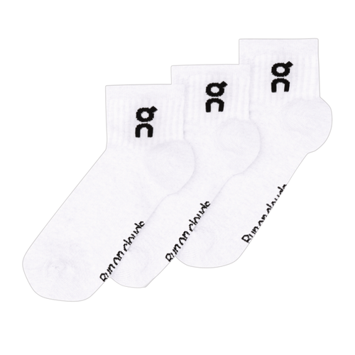 On Logo Sock Mid 3P - White