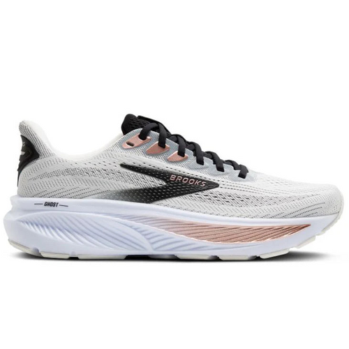 Women's Brooks Ghost 17 - White/Black/Rose Gold