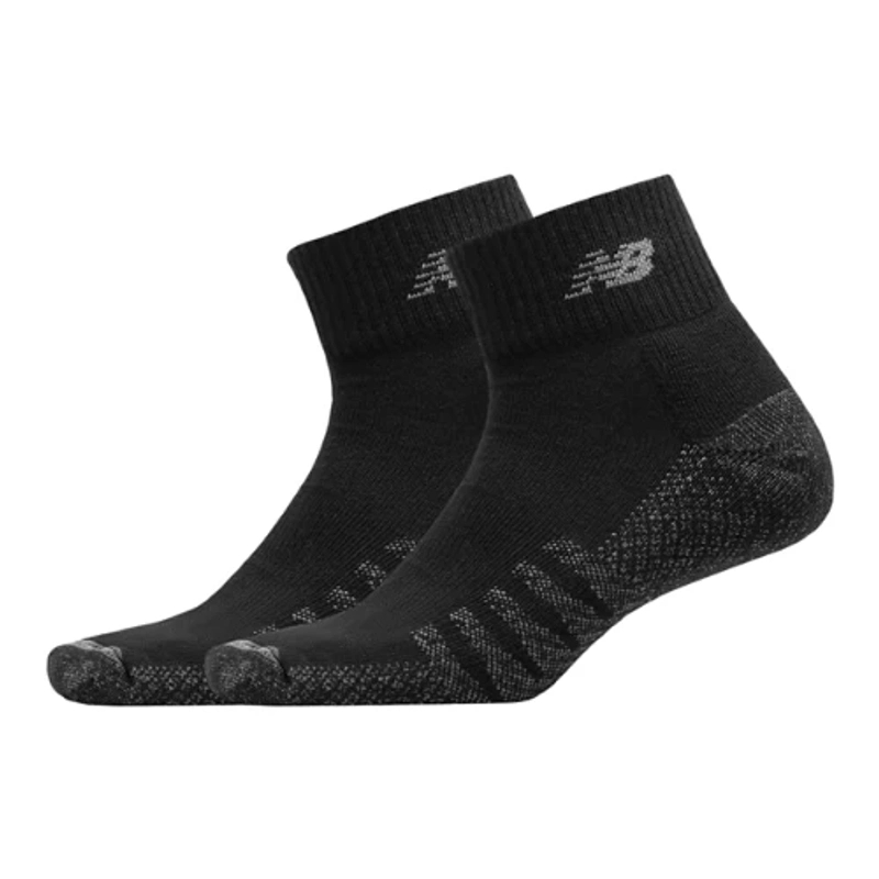 New Balance Coolmax Quarter Socks 2 Pack Black Goodmiles Running Company