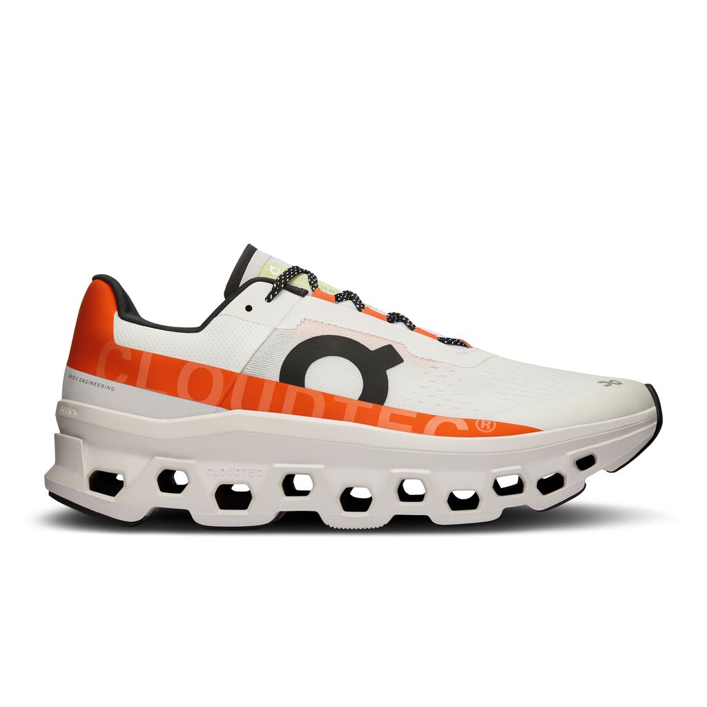 送料無料◆2025新品  Women's On Goodmiles - White/Flame Undyed - Cloudmonster ウォーキング・ランニングウェア