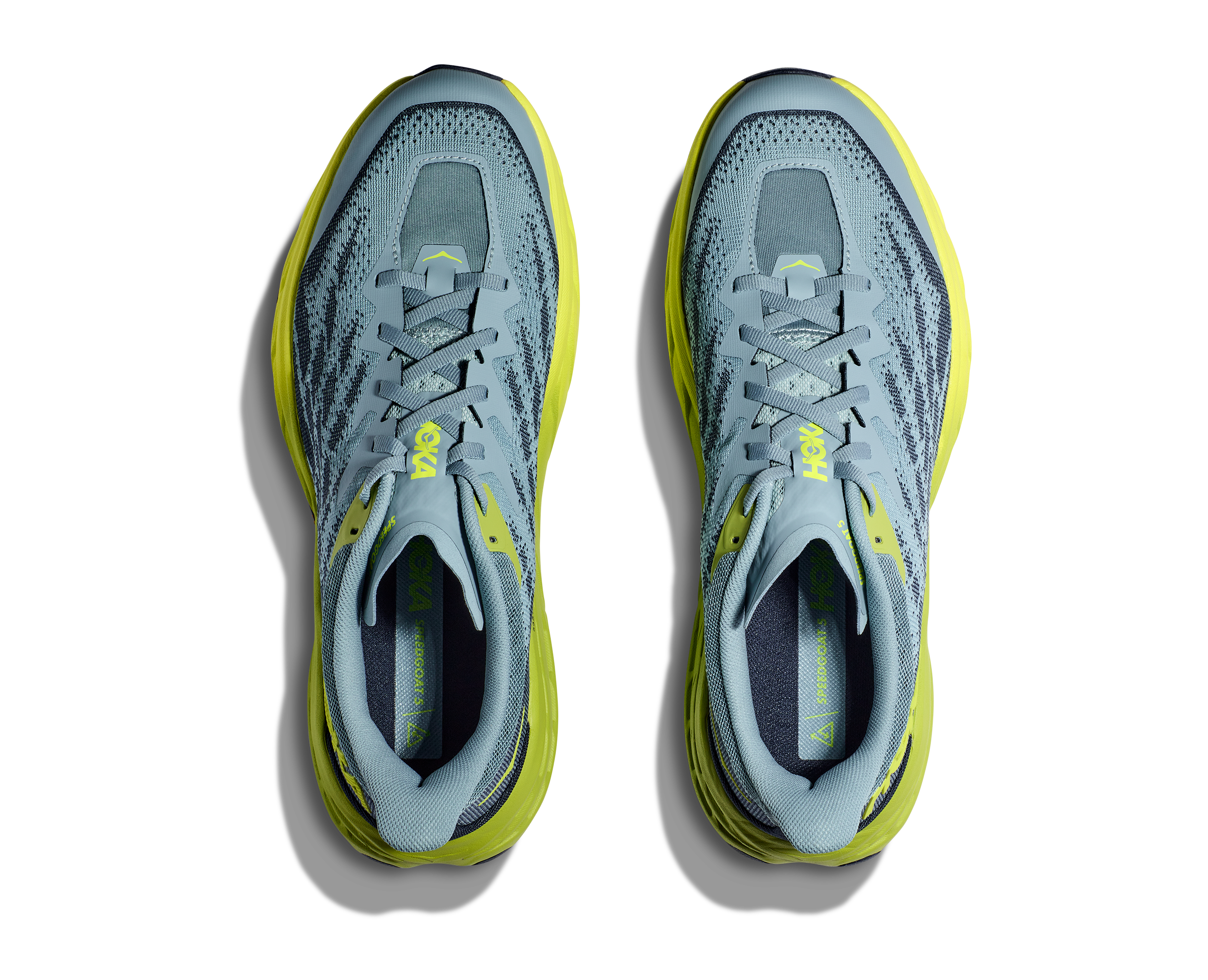 Men's HOKA Speedgoat 5 - Stone Blue/Dark Citron - Goodmiles