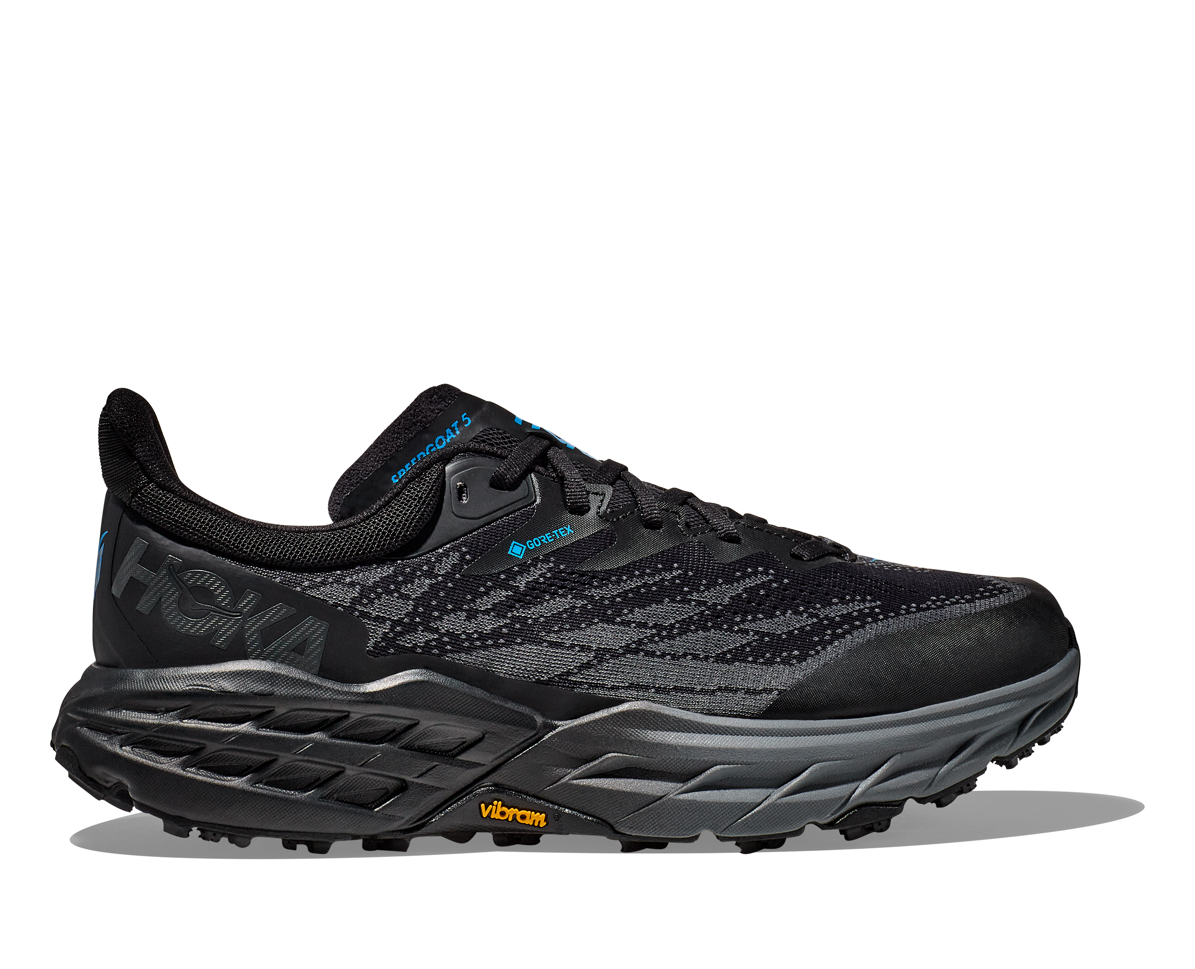 Men's HOKA Speedgoat 5 GTX - Black/Black - Goodmiles Running
