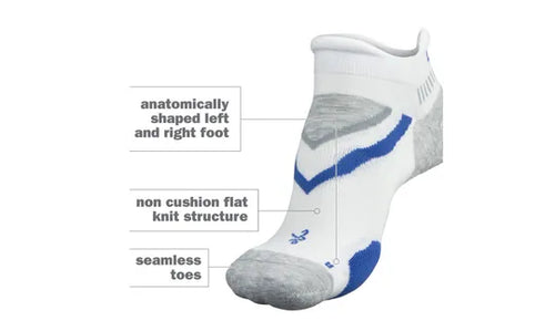 Balega UltraGlide Socks - White/Midgrey