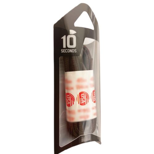 10 Seconds 54" Athletic Oval Laces - Brown