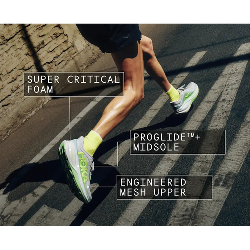 Women's HOKA Clifton PRO - Cosmic Grey / Neon Yuzu