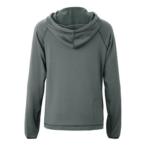 Women's Goodmiles Waffle Hoodie - Balsam Green