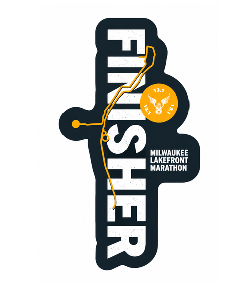 Milwaukee Lakefront Marathon Finisher 13.1 Sticker