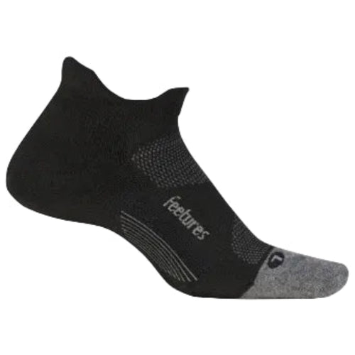 Feetures Elite Max Cushion No Show Tab Socks - Black