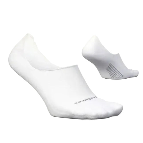 Feetures Elite Light Cushion Invisible Socks - White