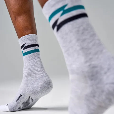 Feetures Elite Max Cushion Mini Crew Socks - Gray Track