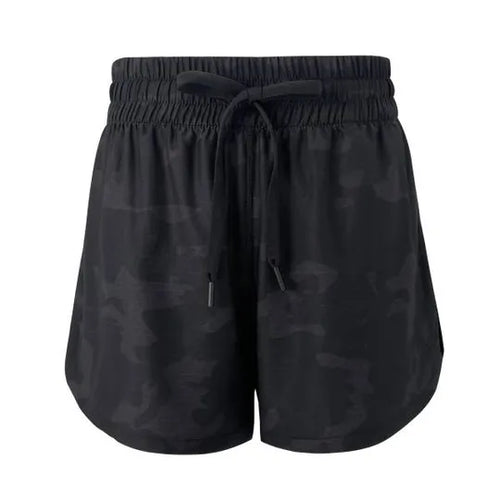 Women's Goodmiles Essential 4" Running Shorts - Black Camo
