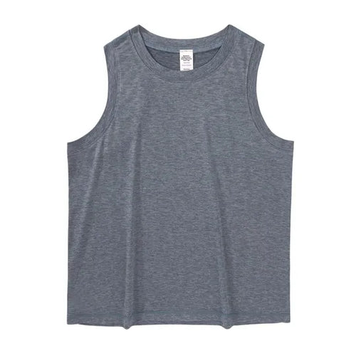 Women's Goodmiles Performance Tech High Neck Tank Top - Heather Blue Mirage