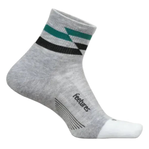 Feetures Elite Max Cushion Quarter Socks - Gray Track