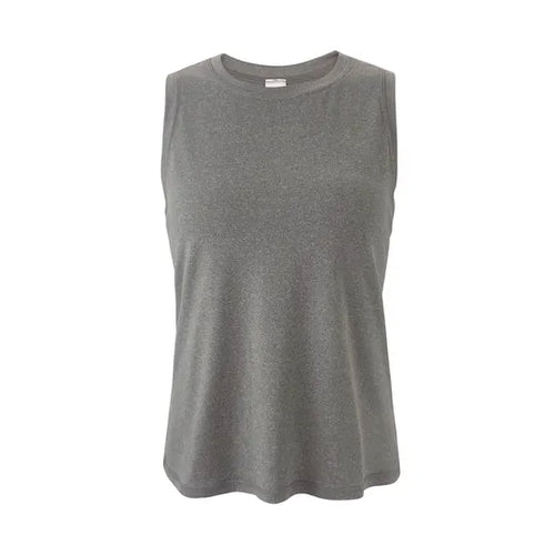 Women's Goodmiles Performance Tech High Neck Tank Top - Heather Classic Gray