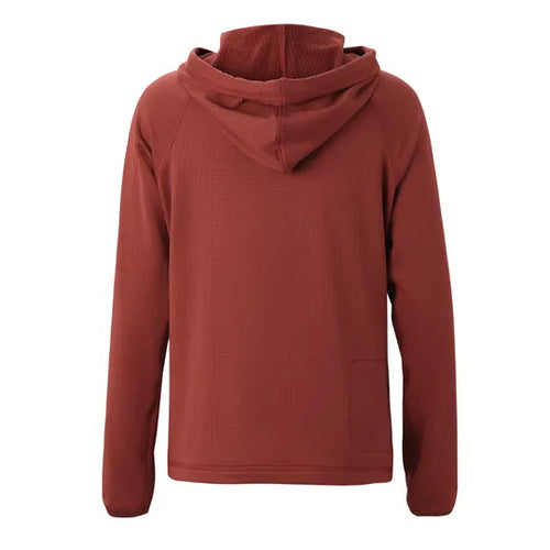 Women's Goodmiles Waffle Hoodie - Russet Brown