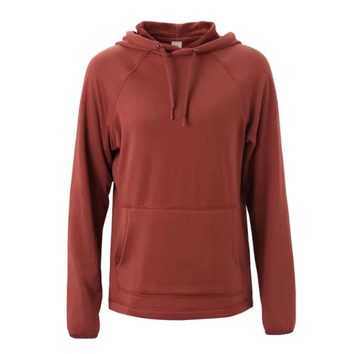 Women's Goodmiles Waffle Hoodie - Russet Brown