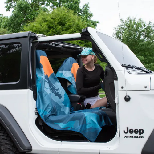 Sprints Towel Car Seat Cover - Sasquatch Habitat