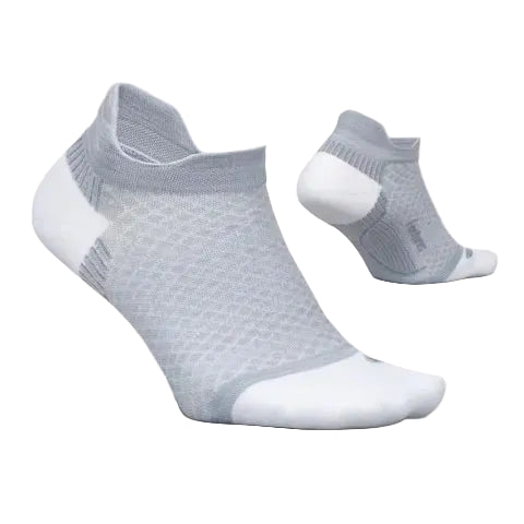 Feetures Plantar Fasciitis Relief Light Cushion No Show Tab Socks - Gray