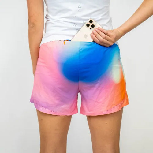 Women's Sprints Avigate 4" Mercy Shorts - Skiddle Stratification