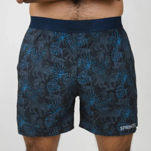 Men's Sprints Avigate 5" Fusion Shorts - Acid Jags Blue