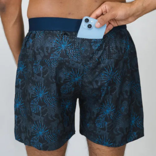 Men's Sprints Avigate 5" Fusion Shorts - Acid Jags Blue