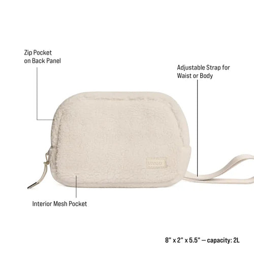 Vooray Quinn Belt Bag - Cream Sherpa