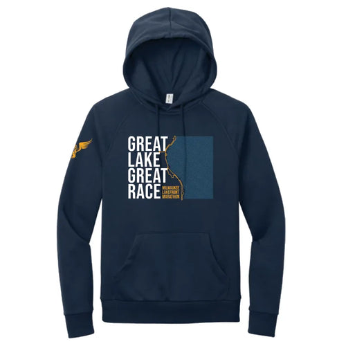 Men's Milwaukee Lakefront Marathon Great Lake Great Race Hoodie - Rebel Blue