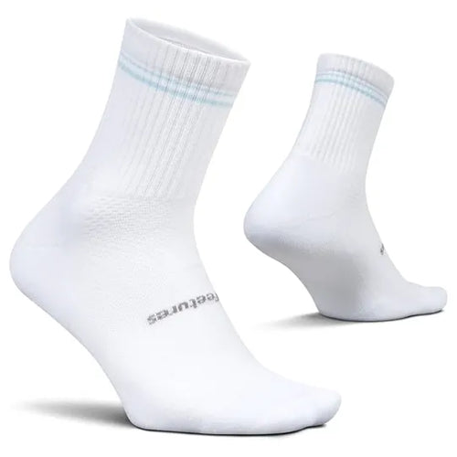 Feetures High Performance Max Cushion Quarter Socks Tall - Glacier Stripe