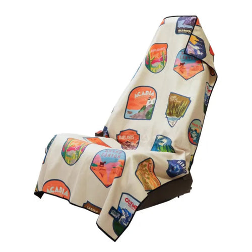 Sprints Towel Car Seat Cover - National Parks Cream