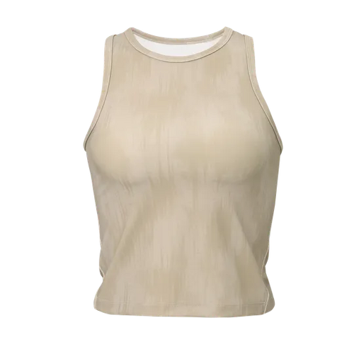 Women's Goodmiles PureStretch Cropped Tank Top - Pale Mirage