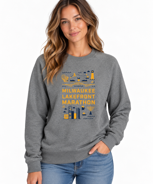 Men's Milwaukee Lakefront Marathon Sweatshirt - Aluminum Grey