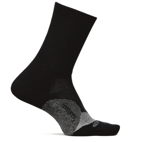Feetures Elite Light Cushion Mini Crew Socks - Black