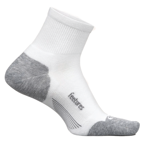 Feetures Elite Max Cushion Quarter Socks - White