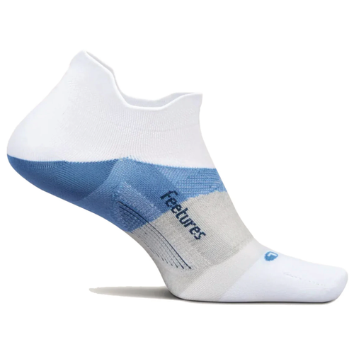 Feetures Elite Ultra Light No Show Tab Socks - White Tide