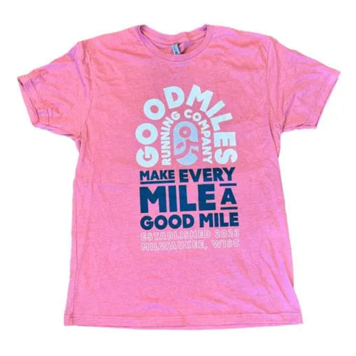 Goodmiles Running Company Shoe Print T-Shirt - Pink