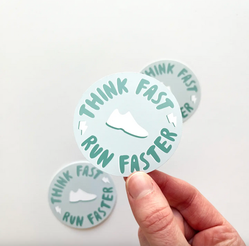Keegsie Running Think Fast Run Faster Sticker