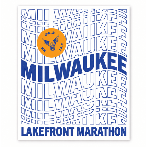 Milwaukee Lakefront Marathon Wave Magnet