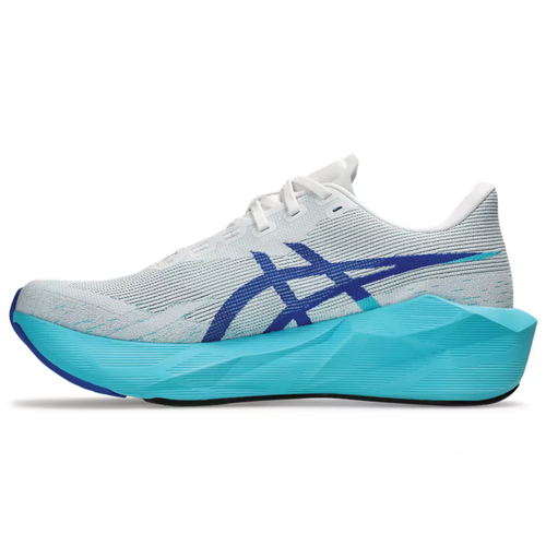 Men's ASICS Novablast 6 - White/Energy Aqua